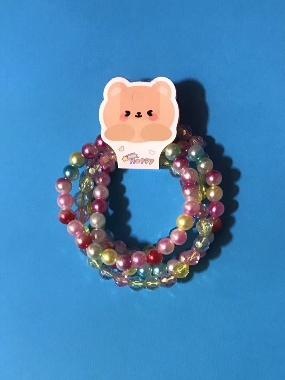 Rainbow Pearls Set of 4 Handmade Beaded Bracelets - Stackable Jewelry